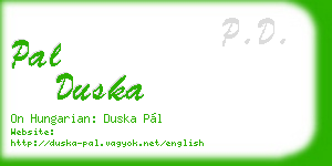 pal duska business card
